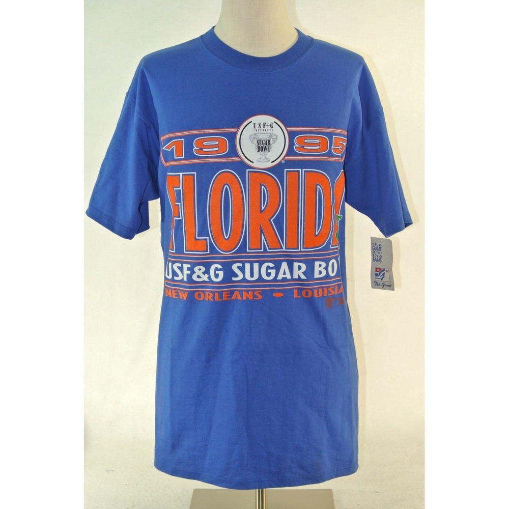 The Game USF&G University Of Florida Gators shirt men's XL Sugar Bowl 1995 NEW